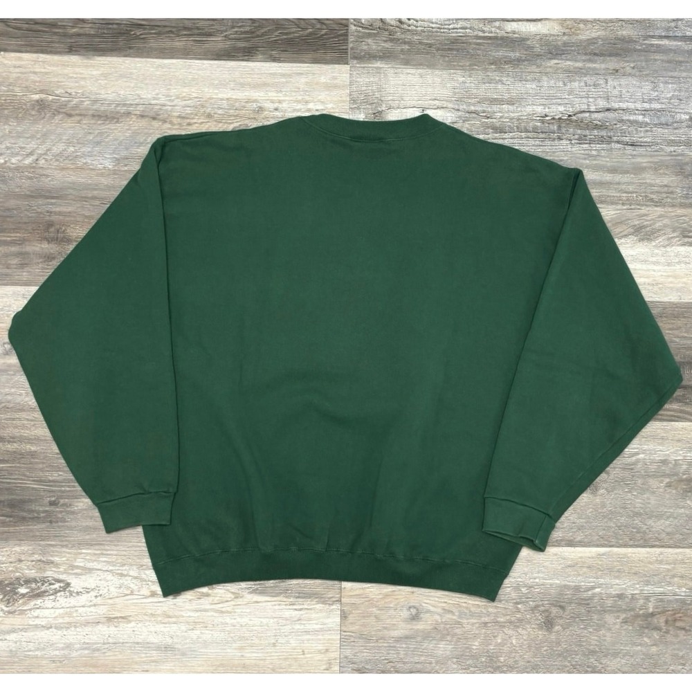 Vintage 90s Hard Rock Cafe Las Vegas Mens Large Green Embroidered Sweatshirt USA - Picture 3 of 8